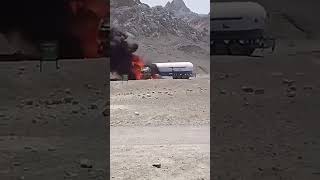 A bozer vehicle was set ablaze at the Noshki-Kachki location.