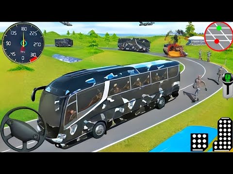 US Army Bus Driving Simulator Game - Army Transporting military squad Driving 3D - Andriod Gameplay