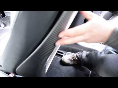 Tesla Model 3 & Model Y Carbon Fiber Full Seat Back Replacement Installation - PimpMyEV