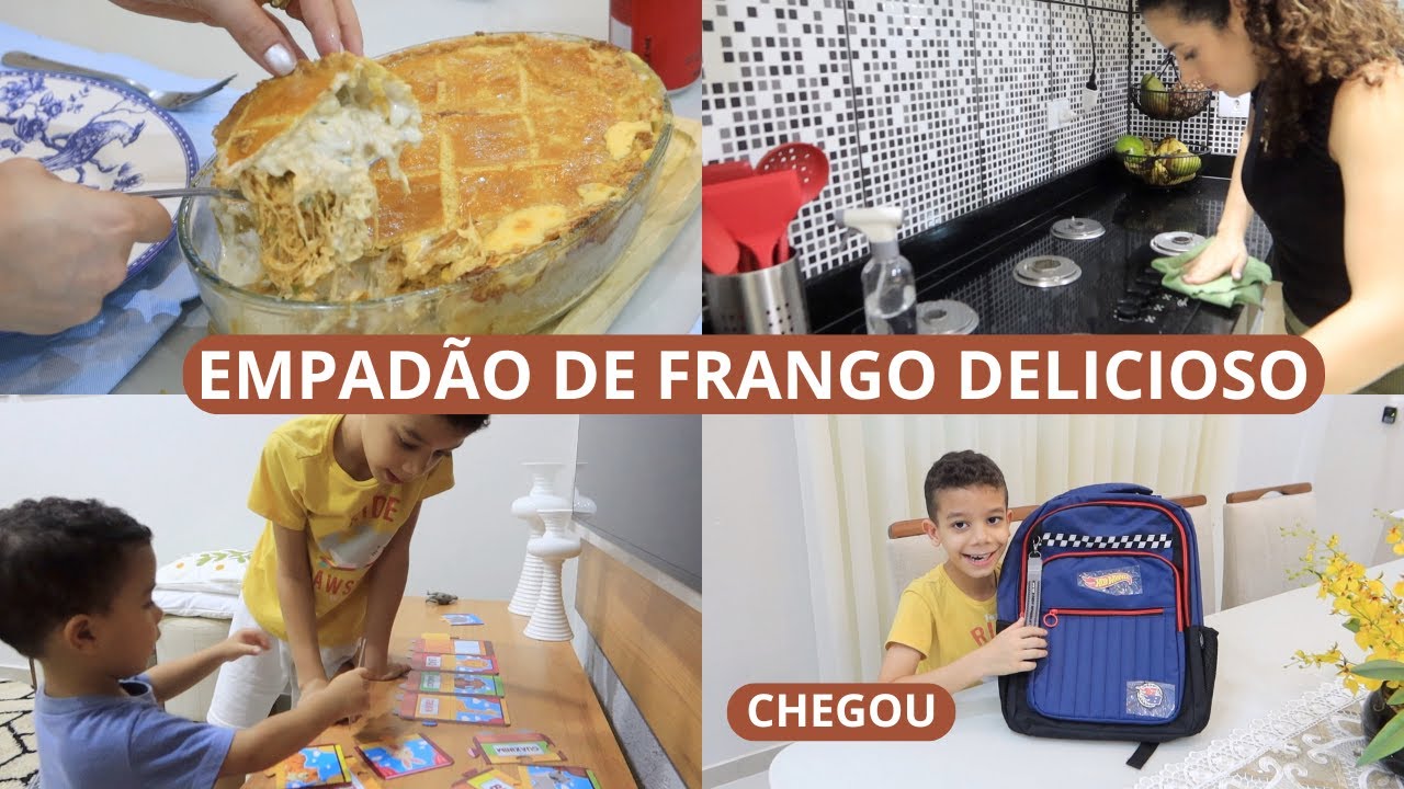 UM POUCO DA NOSSA NOITE, FIZ EMPADÃO DE FRANGO, A MOCHILA DELE CHEGOU, ORGANIZAÇÃO NOTURNA