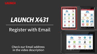 LAUNCH X431 | How to register an account via email