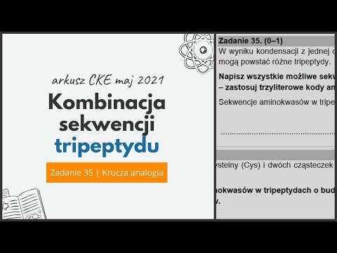 KOMBINACJE SEKWENCJI TRIPEPTYDU - Chemia CKE 2021 Maj - Zadanie 35- Krucza Analogia