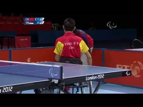 Table Tennis - CHN vs SRB - Men's Singles - Class 3 Gold Medal Match - London 2012 Paralympic Games