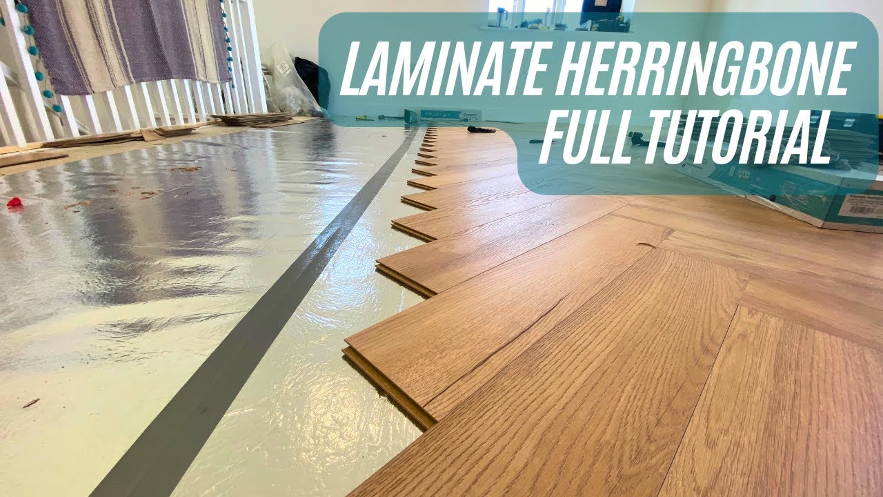 Laminate Herringbone flooring installation. Full tutorial. Kronotex