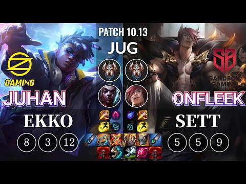 OZ Juhan Ekko vs SB OnFleek Sett Jungle - KR Patch 10.13