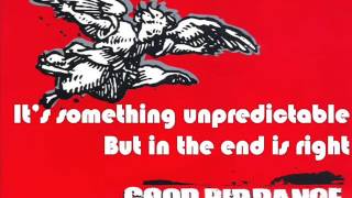 Time of Your Life - Good Riddance - Green Day - Lyrics