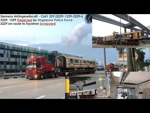 ⁴ᴷ⁶⁰ [EXCLUSIVE] SMRT Trains - Siemens C651 Consist 229 [3229-1229-2229+] en-route to 2 locations