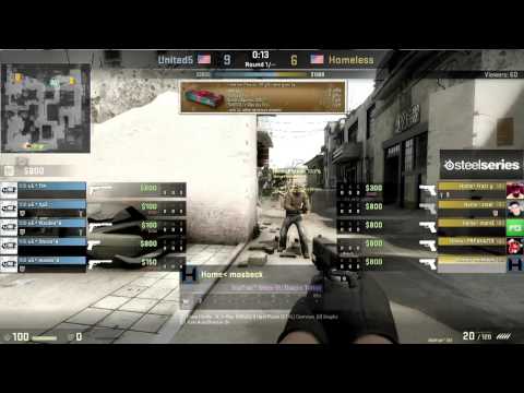 $90,000 CS:GO Tournament: United 5 vs Homeless @ ESEA LAN 15 (Dunn & Vansilli Commentary)