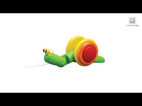 PlanToys lavinamoji priemonė - žaislas Šliaužianti sraigė (PT5108) video