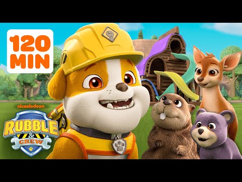 Rubble's Builds & Animal Rescues! w/ Mix, Charger & Wheeler | 1 Hours | Rubble & Crew