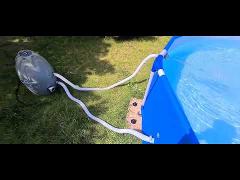 Bestway 10ft steel pool with laz e spa heater pump connected.