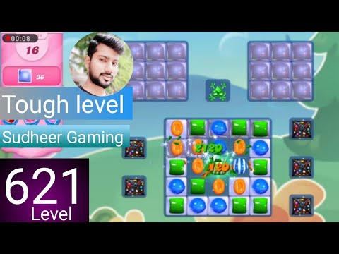 Candy crush saga level 621 । Tough level । No boosters । Candy crush saga 621 । Sudheer Gaming