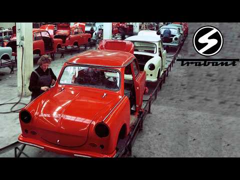 Trabant Old-Retro Car Factory: Manufacturing process & Assembly line - 4K Documentary