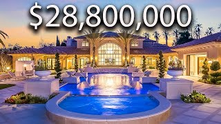 Inside a Modern Castle Oasis With Fire and Water Features!