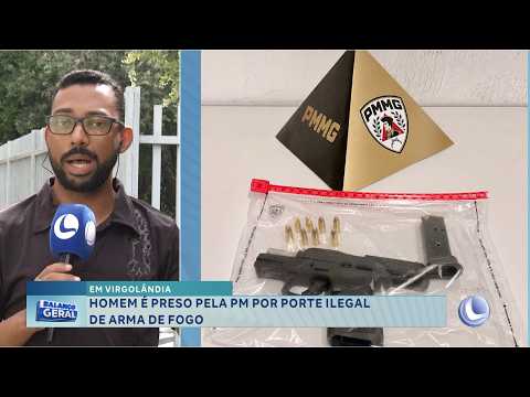Em Virgolândia: Homem é preso pela PM por porte ilegal de arma de fogo.