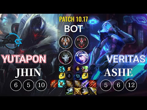 DFM Yutapon Jhin vs Veritas Ashe Bot - KR Patch 10.17