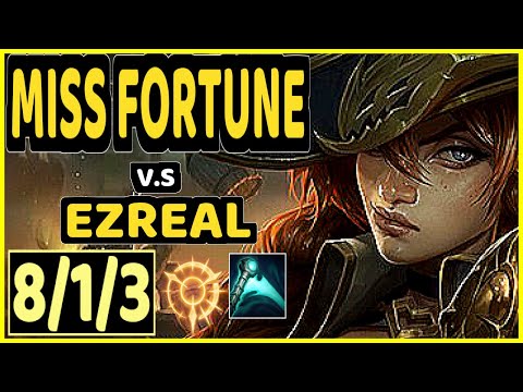 STIXXAY (MISS FORTUNE) vs EZREAL - 8/1/3 KDA BOTTOM ADC CHALLENGER GAMEPLAY - NA
