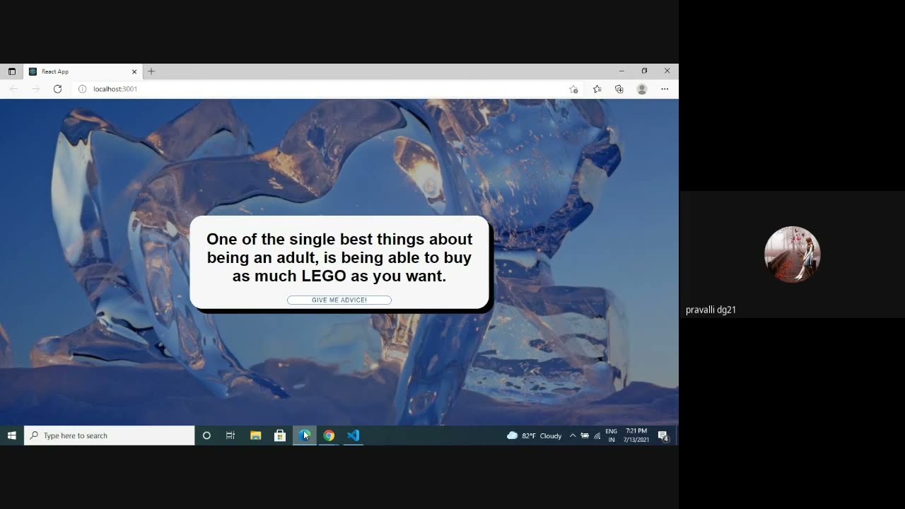Random Quote Generator-React Fetch API Data|A Real React Advice App Project