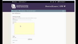 Desire2Learn v10: ePortfolio Reflections