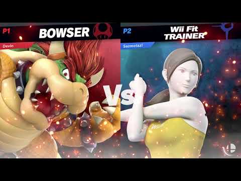 1/2 Synchro (Bowser) vs Sazmotaz (Zelda/Wii Fit Trainer) - UBS14 Turbo