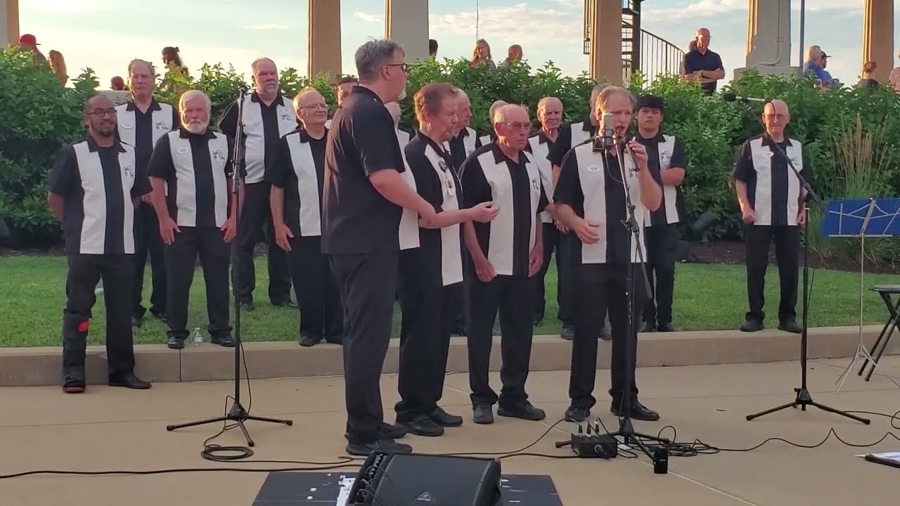 The Rivertown Sound Quartet singing ‘Bring Him Home’ at the Muny Theatre 6/18/24 in St. Louis, MO.
