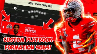 How To Set Formation Subs With A Custom Playbook In College Football 26!