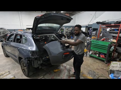 2022 VOLKSWAGEN TAOS how to take the back bumper and tai lamp off the vehicle