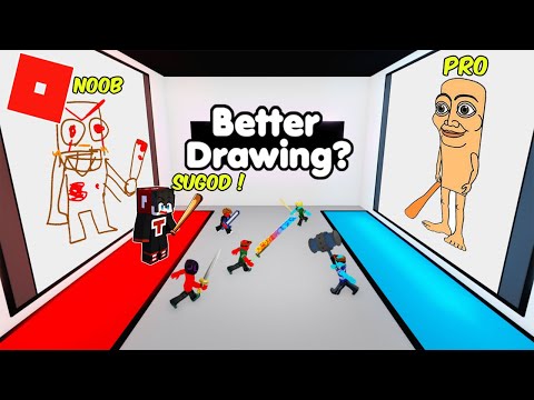 NOOB SAHUR VS PRO TUNG TUNG TUNG SAHUR | Roblox | Better Drawing | Kuya Tank
