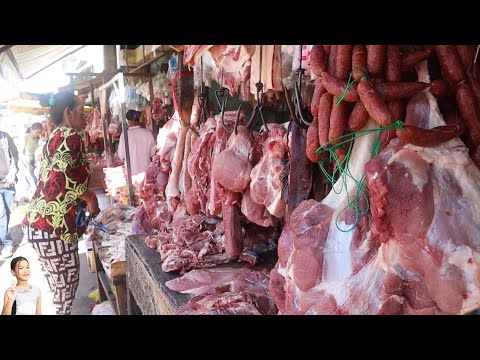 Exotic foods and mouthwatering review old Takhmao market,