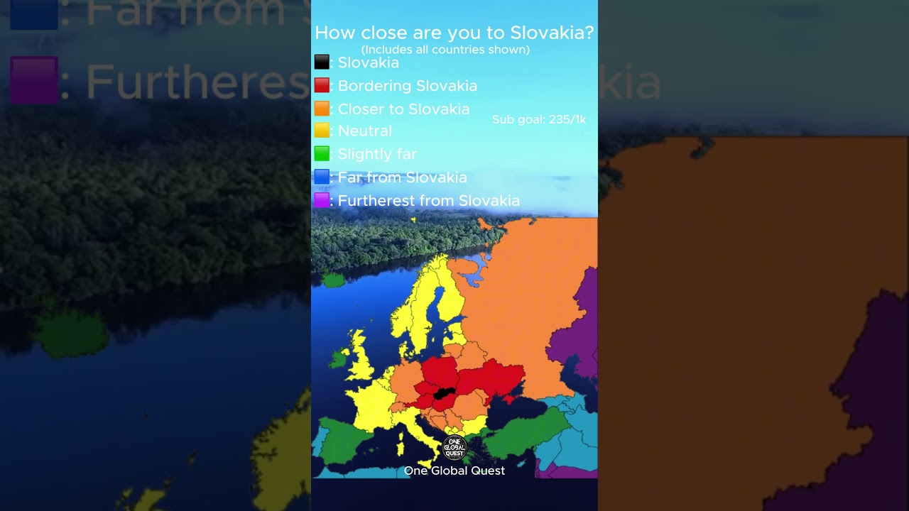 How close are you to Slovakia? (Includes all countries shown)  #mapquest #geography #countries