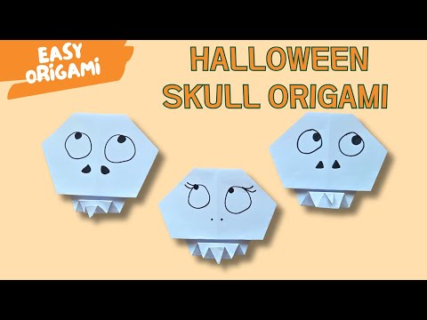 Cute Ghost Origami  Easy Halloween Paper Craft for Kids