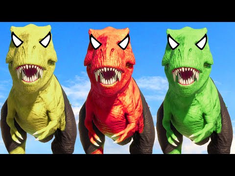 Dinosaurs meet in epic Minecraft battle!