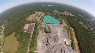 preview picture of video 'Flying My DJI Phantom QuadCopter FPV over a Rock Quarry in Stafford VA.. with a GoPro Camera.'