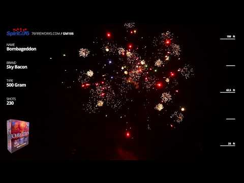 GM166 Bombageddon - 230 shot Sky Bacon 500g Cake