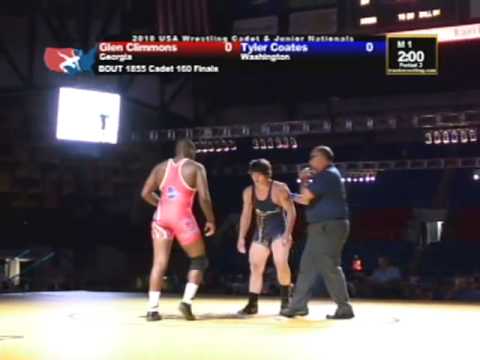 Cadet Freestyle Finals 160 pounds - Glen Climmons vs. Tyler Coates