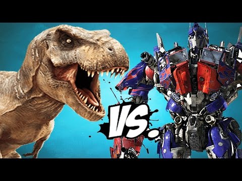 OPTIMUS PRIME VS T-REX - EPIC BATTLE