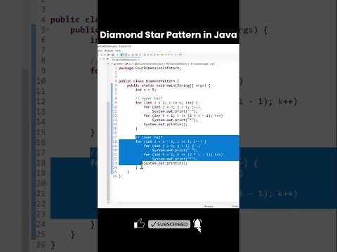 Diamond Star Pattern in Java | Learn Loops & Logic in Eclipse IDE