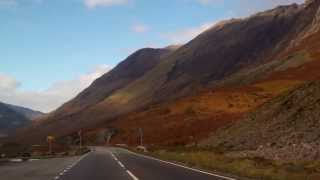 Autumn Drive Through Glencoe Scottish Highlands Scotland