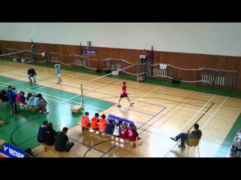 Část finále dvouhra chlapci Šulc - Rzeplinski GPA U13 / Aš 28.2.2016
