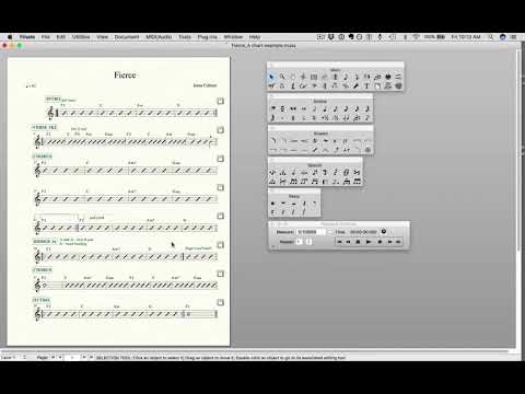 Finale tutorial - Adding a key signature to a band chart.