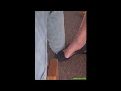 White Women Candid Footsie in Flats