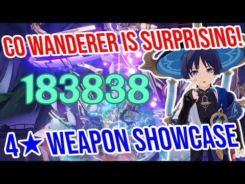 C0 Wanderer is SURPRISING! 4★ Weapon Showcase! Genshin Impact