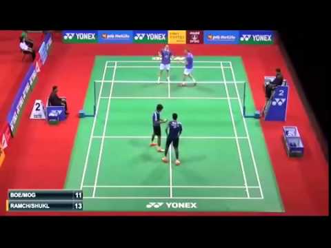 R1 Yonex Sunrise India Open 2015   Mathias Boe  Carsten Mogensen vs Shlok  R  Sanyam  S