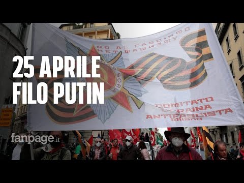 Milano, al corteo del 25 aprile i pro separatisti del Donbass: "Noi con la Russia, Putin ci difende"