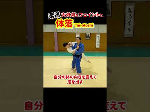 【大外刈をフェイントに①】体落で投げる方法　#柔道 #judo #投技 #立技 #大外刈 #フェイント #体落 #タイミング #shorts