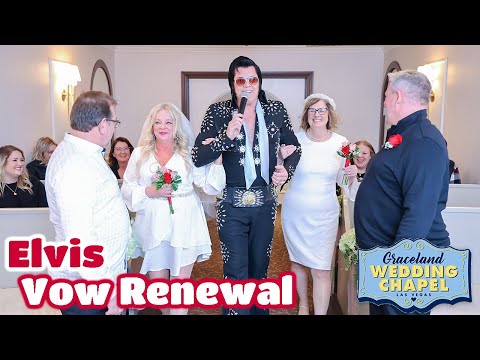 Ray & Paula and Duane & Marcia's Group Elvis Vow Renewal in Las Vegas | Graceland Chapel