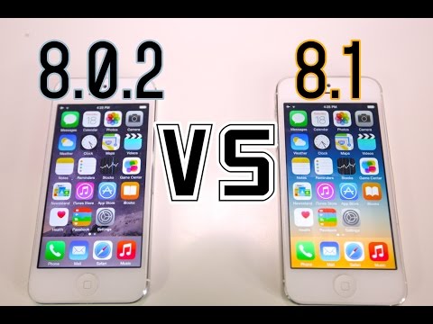 iOS 8.0.2 VS 8.1 - Is It Faster? + What's New Review