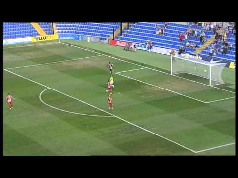 Gol de Braulio  (1-0) en el Hércules CF - Girona FC Jornada 4