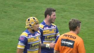 Ben Jones Bishop Finishes An Awesome Try Set-Up By Zak Hardaker. Leeds vs Salford 22/04/2014 HD