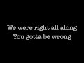 Gotta Be Wrong Sometimes- O.A.R. (Lyrics)